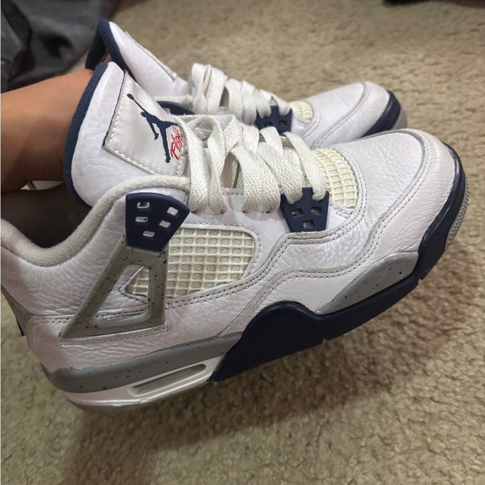 White and Blue Sneakers